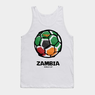 Zambia Football Country Flag Tank Top